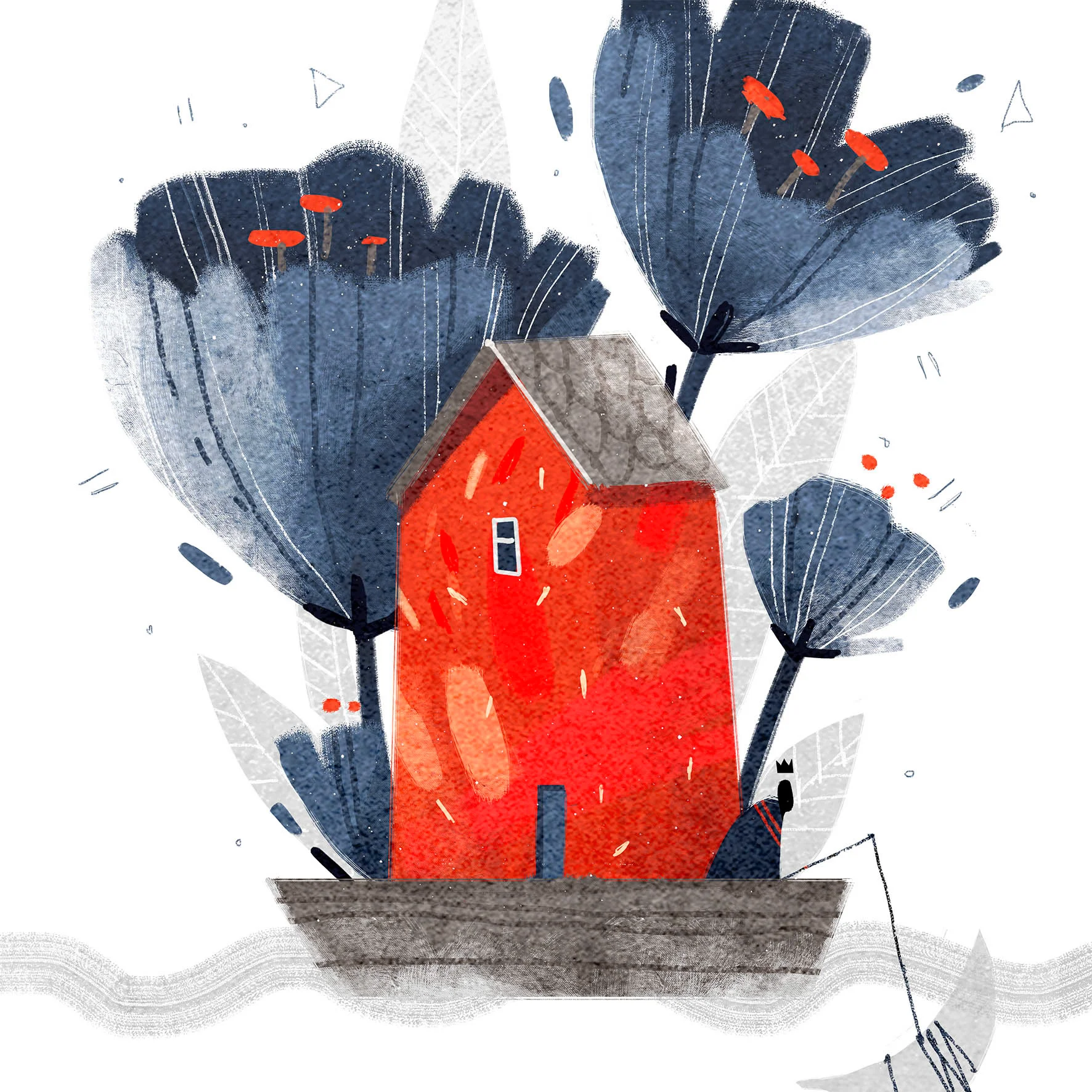 Little red house - Image 1